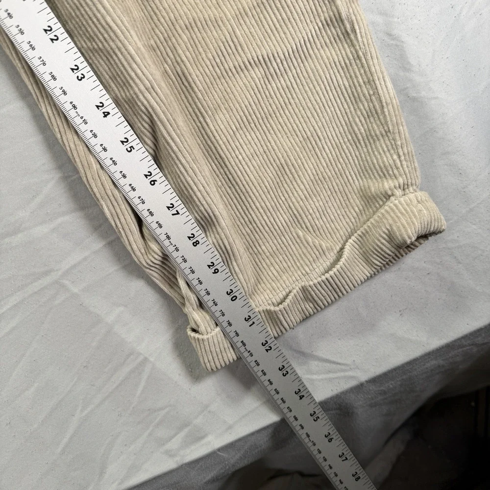 Nautica Corduroy Pants Mens 34x32 Brown Rigger Wide Whale Rayon Cotton